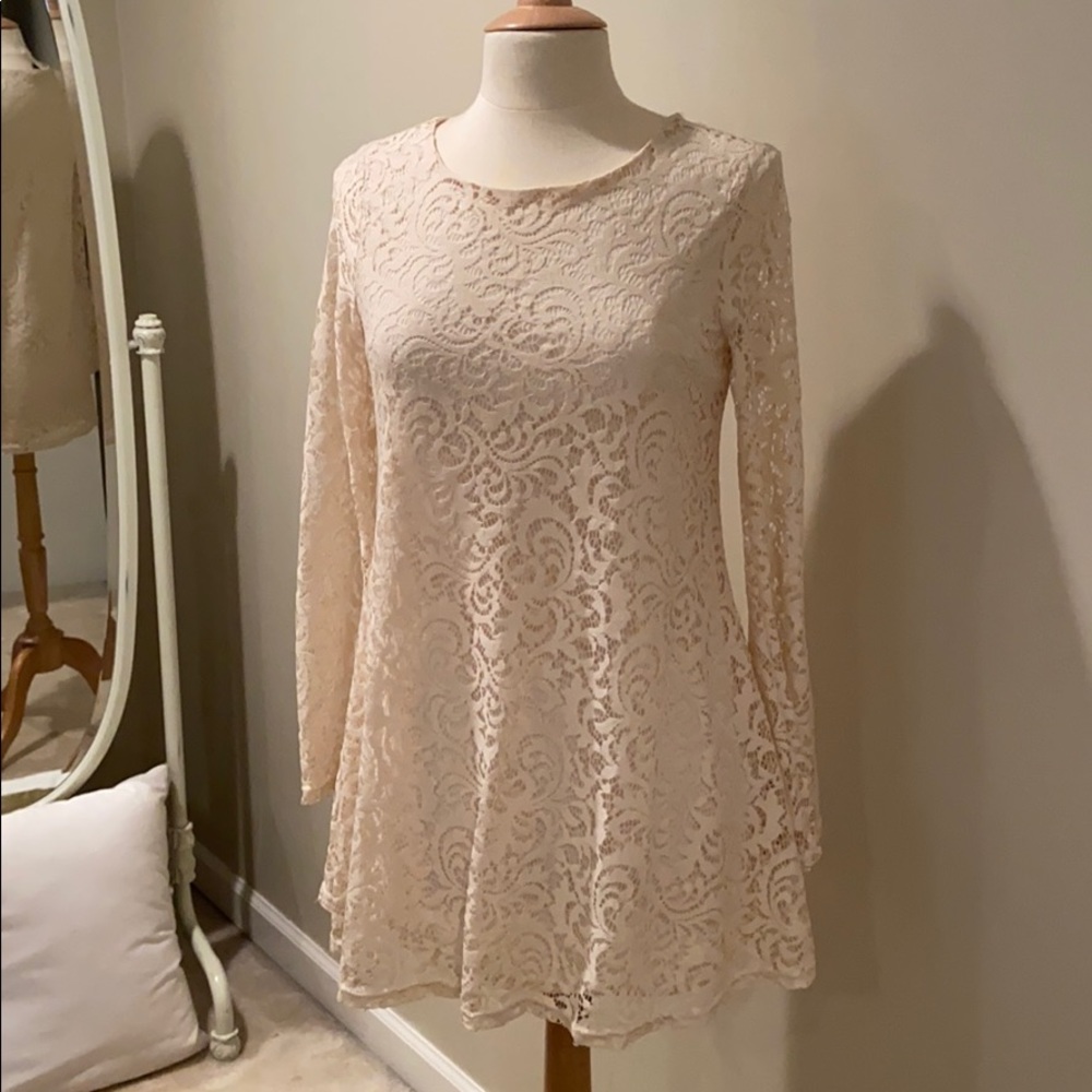 Cream Lace Dress